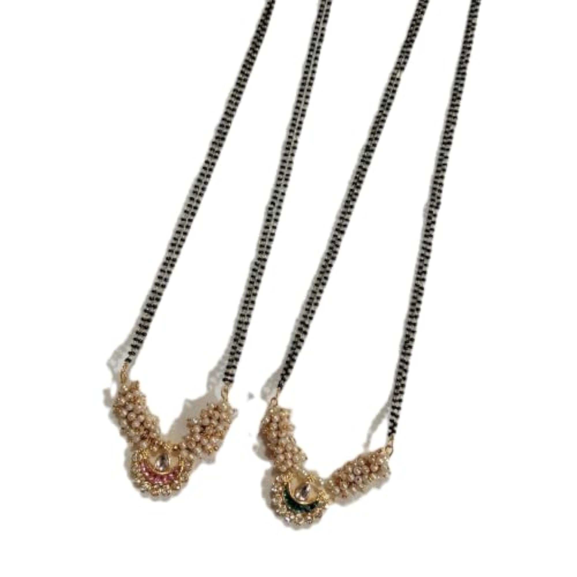 Pearl Moon Designer Mangalsutra Combo Pack of 2